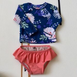 NWOT Tea Collection Bathing Suit set 3-6M